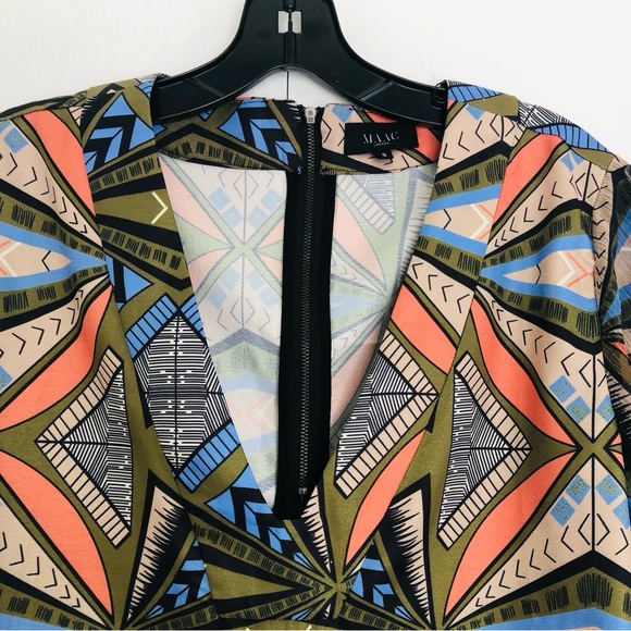 Maac London Moat 70's Boho Hippies style bold graphic print dress or tunic top - Picture 12 of 17